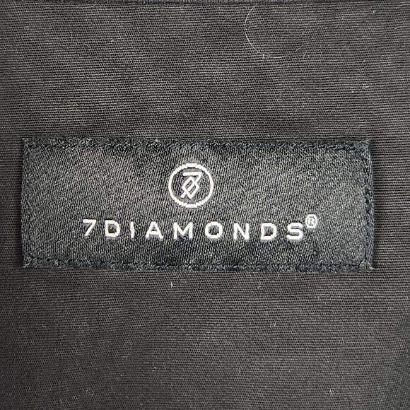 7 Diamonds Stretch Cotton Chocolate Brown Shirt Sleeve Button Up Shirt SZ XL EUC - Picture 3 of 15